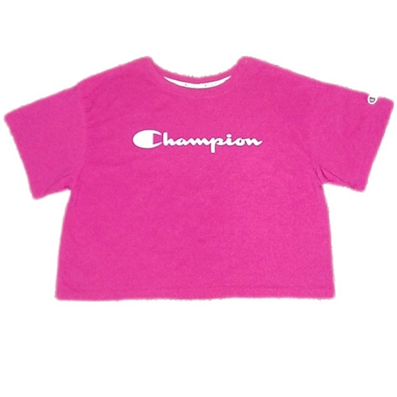 Champion Pink Crew Neck Crop Top - Picture 4 of 5
